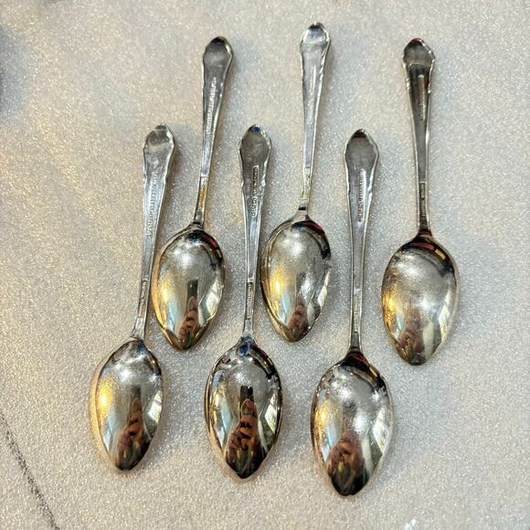 Sheffield England Silver Demitasse Spoons (6) hallmark Postons Lonsdaleplate - Picture 6 of 8